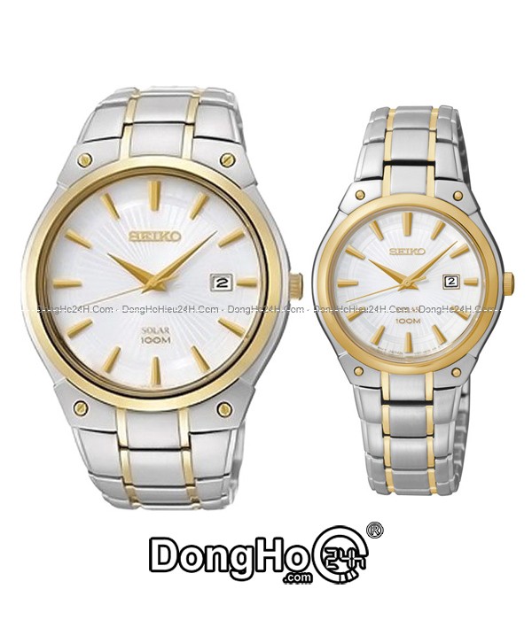 Đồng hồ Đồng hồ Seiko Solar cặp SNE324P1+SUT128P1 chính hãng 